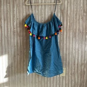 Off the Shoulder Chambray Sundress